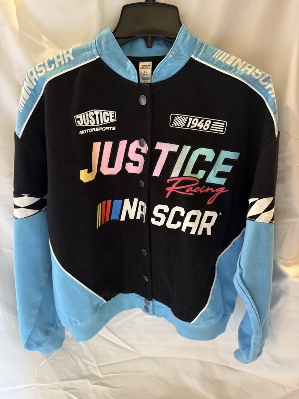 Justice x NASCAR Girls Racing Jacket NWT XL